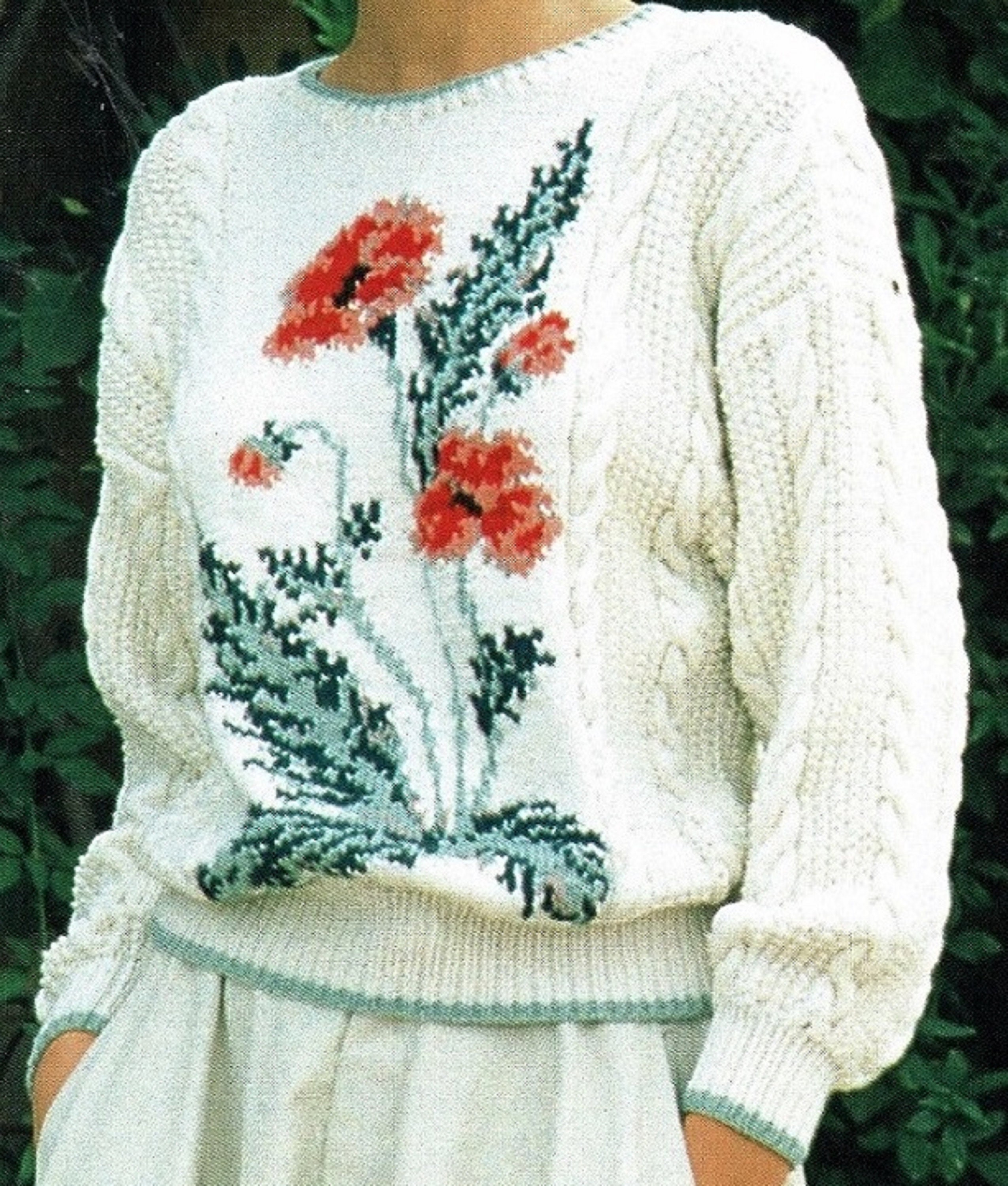 Poppy Flower Design. Jumper - Etsy 