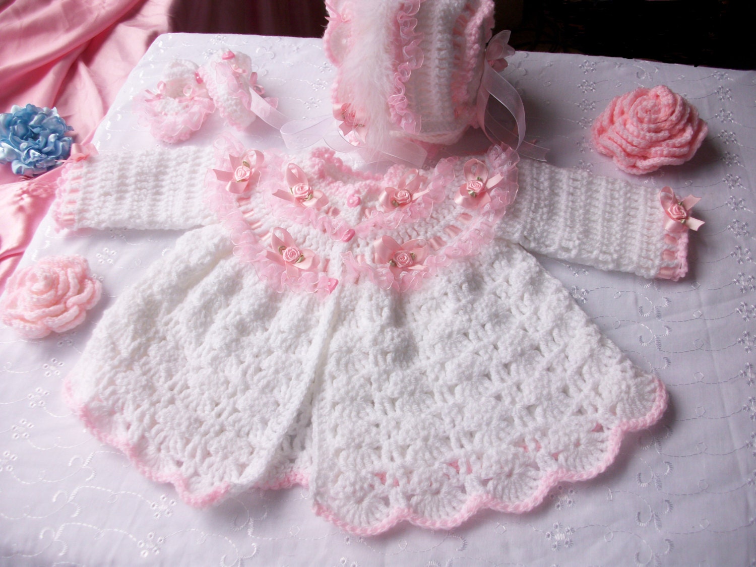 Baby matinee set crochet pattern. Newborn 03 36 612 Etsy