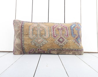 bohemian pillow, 8x16 pillow case, turkish kilim pillow, decorative pillow for couch, accent pillow, boho pillow, floor cushion cover