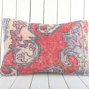Euro Sham Cover, Kilim Rug, Natural Kilim Lumbar, 16x24 Kilim Pillow Cover, Vintage Kilim Pillow Cover, Bohemian Kilim Cushion Cover
