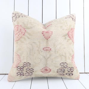Decorative Throw Pillow, 18x18 Pillow Cover, Bohemian Kilim Pillow, Sofa Accent Pillow, Cushion Cover, Home Decor, Tribal Pillow Cover