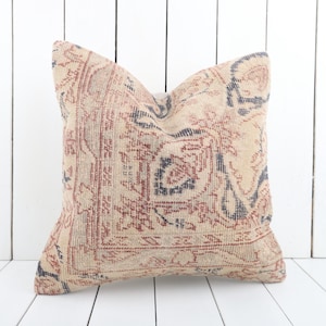 Bohemian Kilim Pillow, 18x18 Turkish Kilim Pillow, Turkey Pillow, Home Decor, Couch Pillow, Boho Accent Pillow, Kilim Cushion Cover