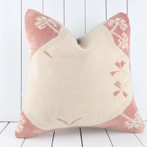 Decorative Throw Pillow, 20x20 Pillow Case, Turkish Kilim Pillow, Wool Pillow, Home Decor, Kilim Cushion Cover, Handwoven Aztec Pillow