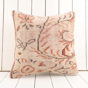 vintage kilim pillow, 18x18 kilim pillow, turkish kilim pillow, bohemian kilim pillow, cushion cover, home decor, boho pillow, throw pillow