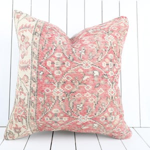 Rust Pillow, Ethnic Pillow Cover, Turkish Kilim Pillow, Authentic Pillow Cover, 24x24 Kilim Pillow, Vintage Pillow Cover, Sham Pillow Throw