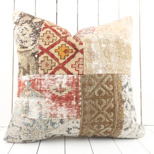 Bohemian Kilim Pillow, 24x24 Pillow Cover, Turkish Kilim Pillow, Decorative Throw Pillow, Home Decor, Turkey Pillow, Couch Aztec Pillow