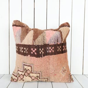 anatolian turkish kilim pillow, 18x18 kilim pillow, vintage kilim pillow, decorative throw pillow, cushion cover, turkey pillow, beeding
