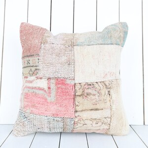 18x18 Kilim Cushion Cover, Kilim Pillow, Authentic Embroidery Pillow, Vintage Pillow, Decorative Kilim Pillow, Colorful Kilim Cushion Cover