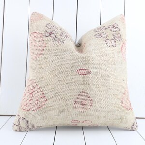 decorative throw pillow, 18x18 kilim pillow, handmade kilim lumbar, turkish kilim pillow, bohemian carpet pillow, cushion cover, home decor