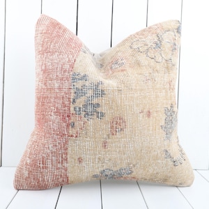 18x18 Kilim Pillow, Turkish Kilim Pillow, Ethnic Kilim Pillow, Home Decor, Turkey Pillow, Boho Decor, Kilim Cushion Cover, Boho Pillow