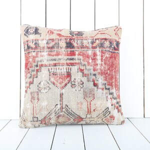 16x16 Vintage Pillow Case, Turkish Cushion Cover, Kilim Pillow, Authentic Pillow Case, Turkish Kilim Pillow,  Colorful Kilim Pillow Cover