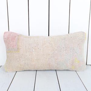 embroidered kilim pillow, 8x16 kilim pillow, decorative throw pillow, turkish carpet pillow, boho pillow, sofa tribal pillow, cushion cover