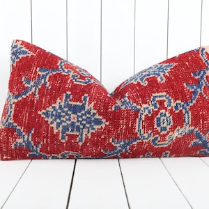 Bohemian Kilim Pillow, Turkish Kilim Pillow, Home Decor, Lumbar Pillow, 12x24 Pillow Cover, Decorative Throw Pillow, Tribal Couch Pillow