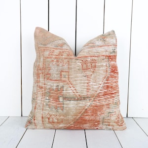 Kilim Pillow, Turkish Kilim Pillow, Decorative Throw Pillow, Handmade Aztec Pillow, Boho Pillow, Floor Cushion Cover, Livingroom Decor