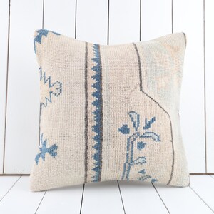 Kilim Pillow, Turkish Carpet Pillow, 18x18 Pillow Cover, Decorative Throw Pillow, Home Decor, Ethnic Kilim Pillow, Kilim Cushion Cover
