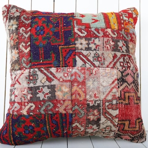24x24 orientalischer Kelim-Kissenbezug, türkischer Kissenbezug, türkischer Kelim-Kissenbezug, Sofa-Kissenbezug, ethnischer Couch-Kissenbezug