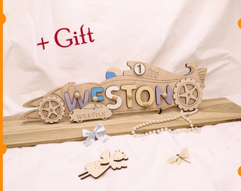 Wooden Name Puzzle: Personalized Baby Toddler Toy