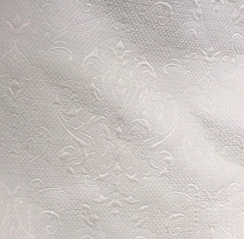 Antique White Matelasse Damask Fabric cream Color Etsy