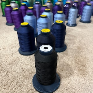 Black Serger Thread, Cone Thread for Quilting, Serging, Embroidery and Sewing