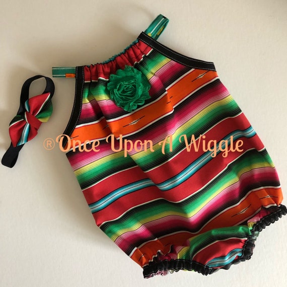 serape baby romper