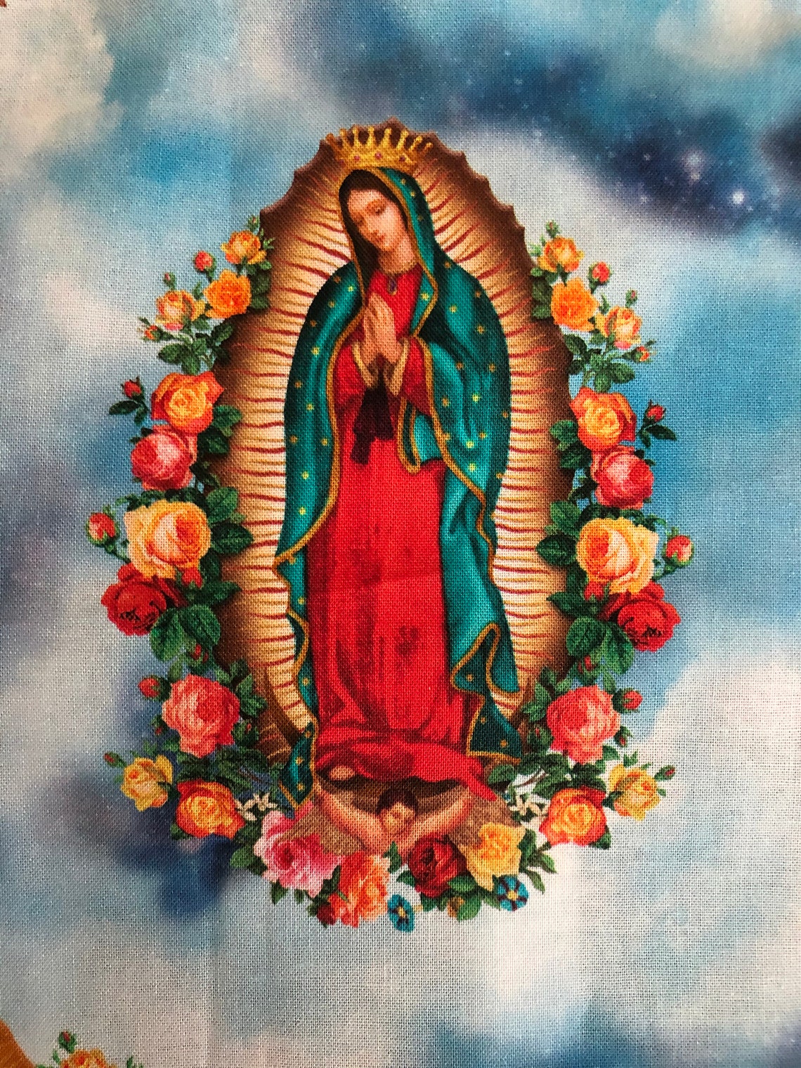 Our Lady of Guadalupe Face Mask. Virgin Mary Face Mask. Fitted Etsy