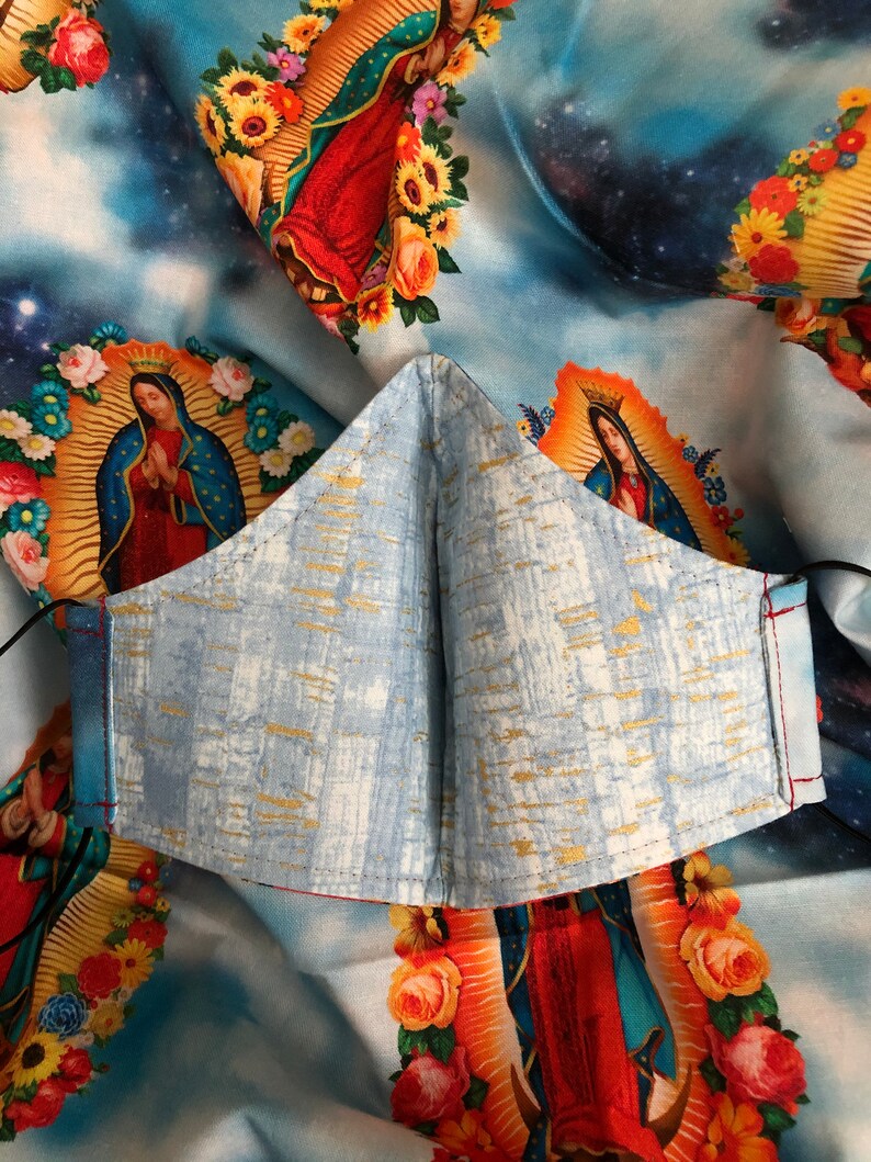 Our Lady of Guadalupe Face Mask. Virgin Mary Face Mask. Fitted Etsy