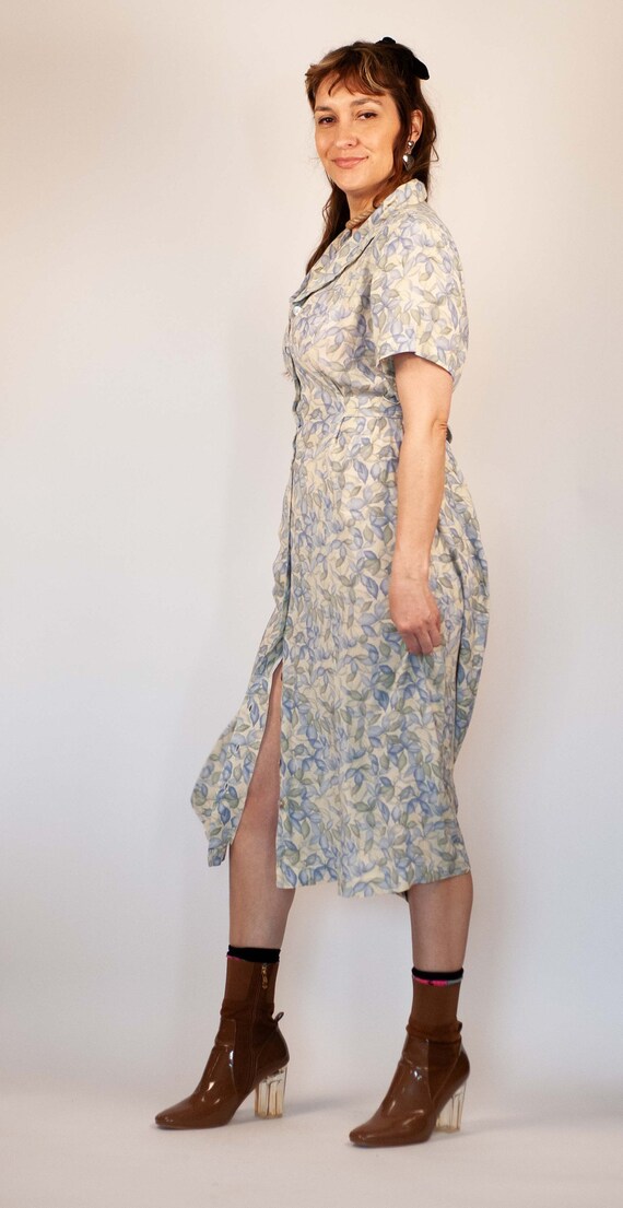 Vintage 1990s Floral Grunge Dress Mother of Pearl… - image 7