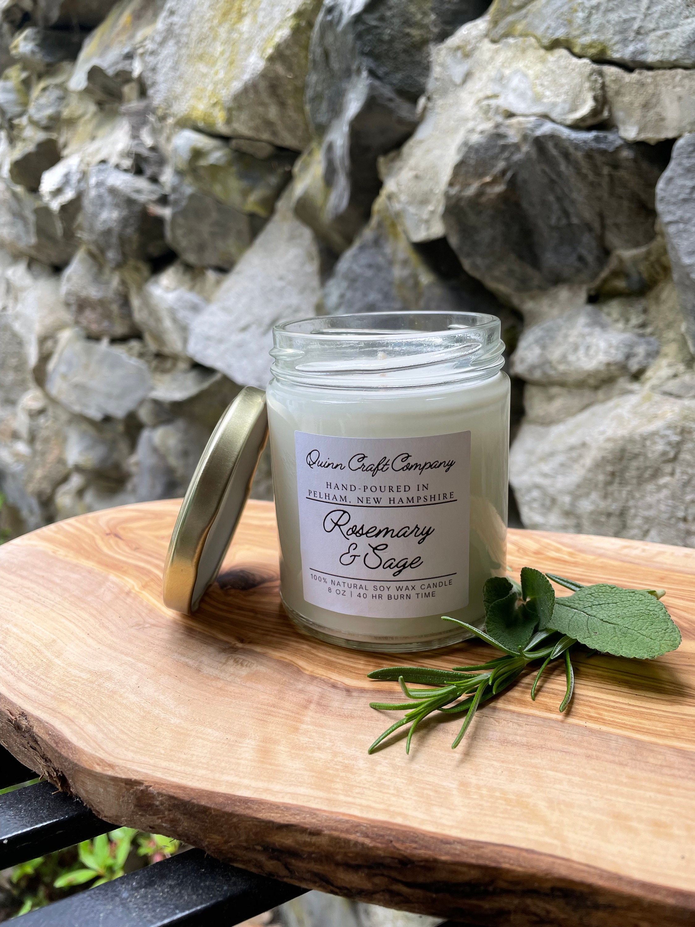 Vela De Sal Marina De Salvia Blanca | Velas De Salvia Para L | Cuotas sin interés