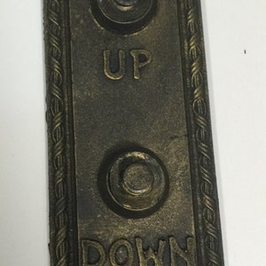 Vintage elevator up/down call button panel image 2