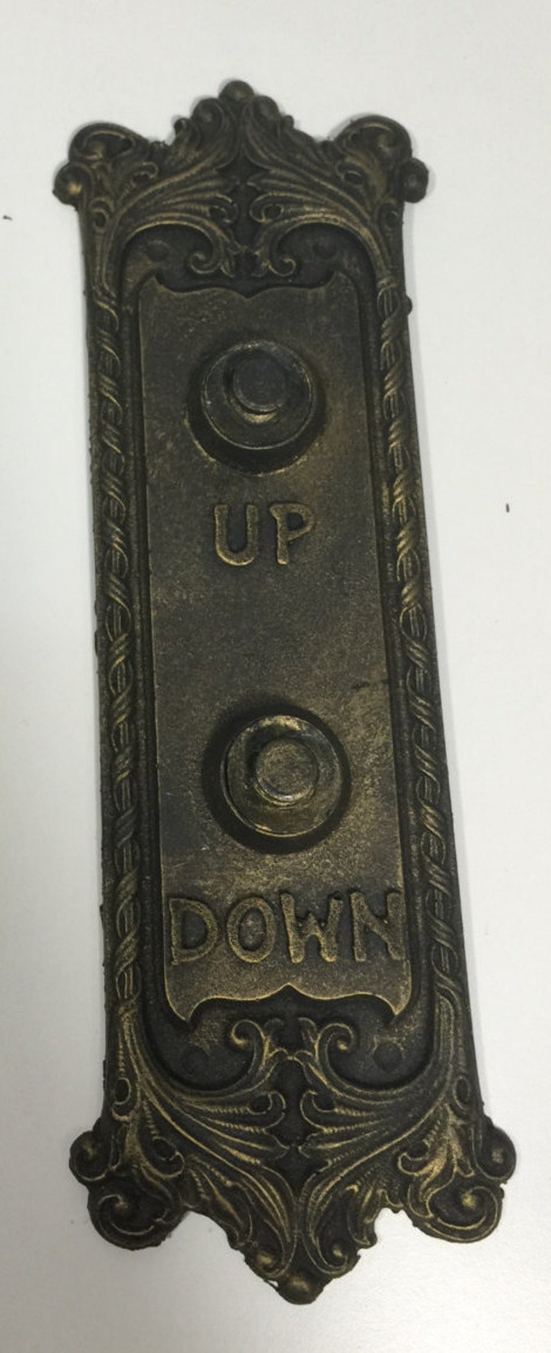 Vintage elevator up/down call button panel image 2