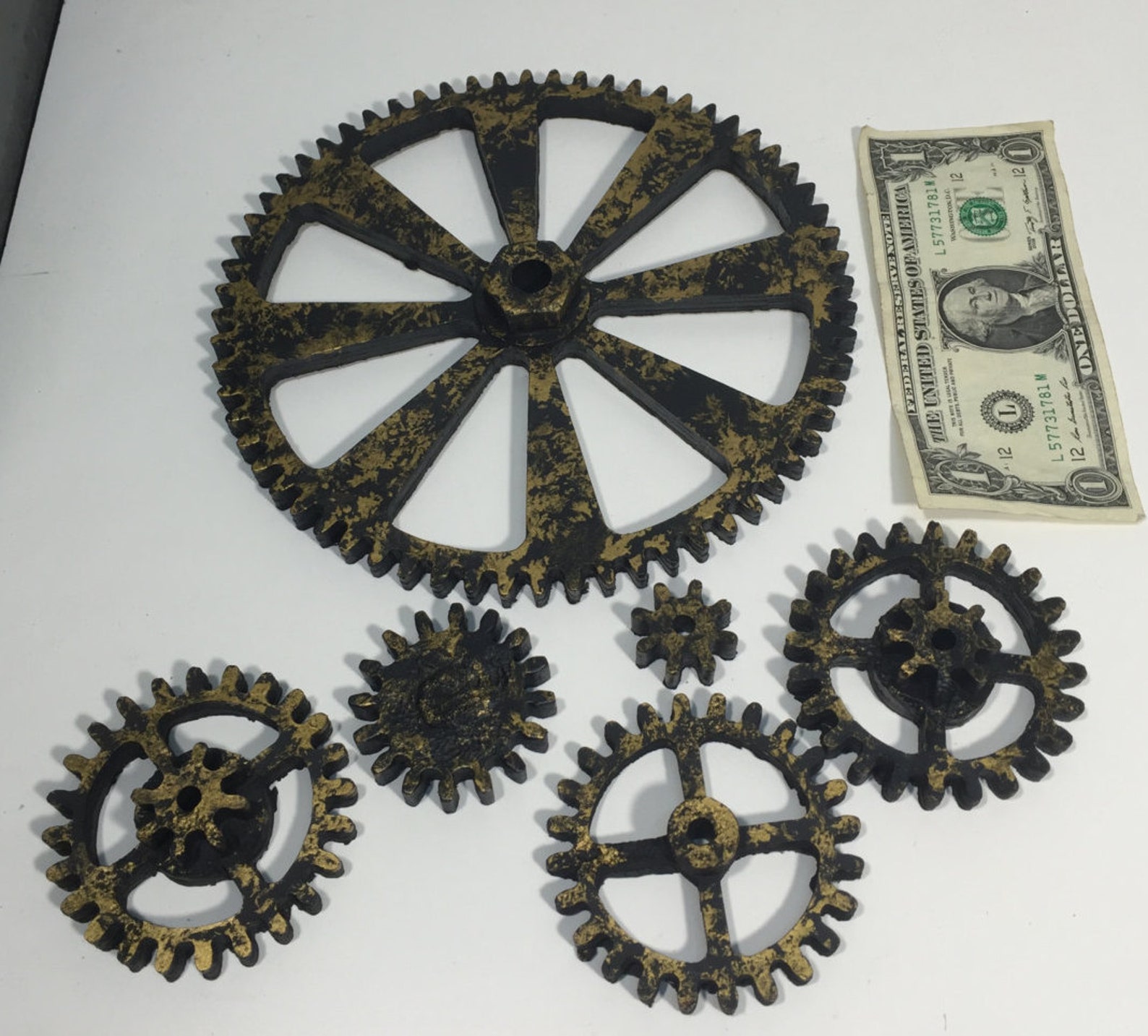 Interlocking Decorative Resin Gears Etsy