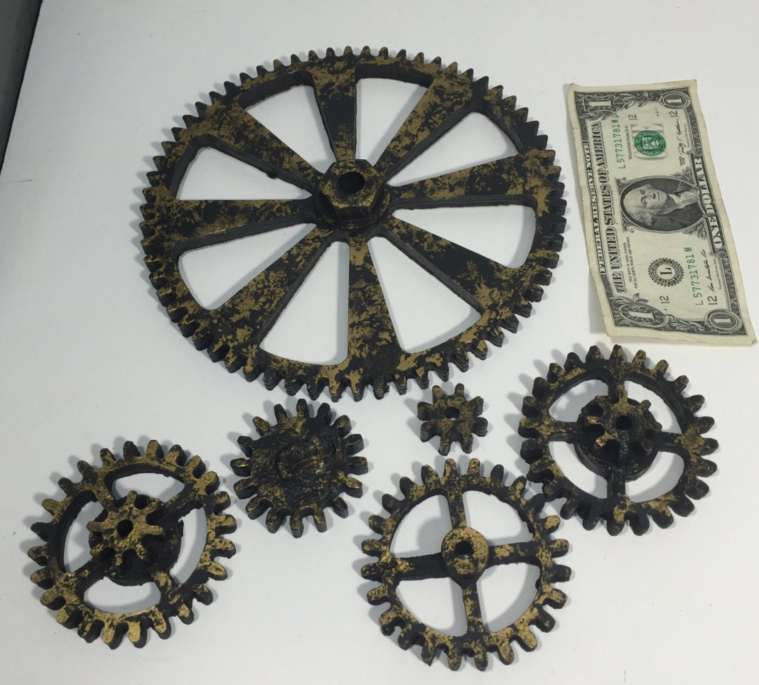 Interlocking Decorative Resin Gears Etsy