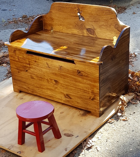 wood toy box bench