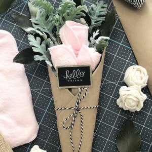 Rose Flower Washcloth Bouquet Cake Topper Baby Shower Baby Sprinkle Gender Reveal Gift