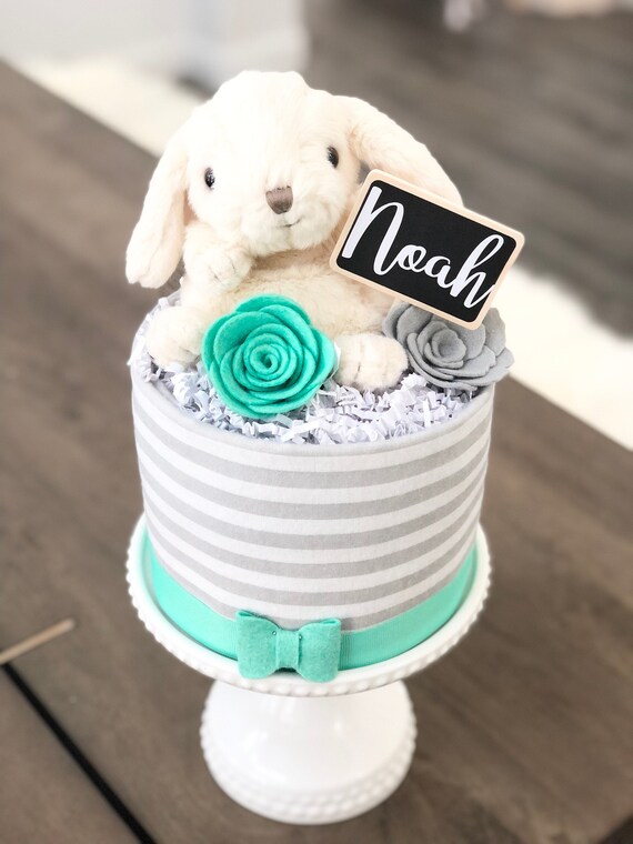 Menthe Vert Rose Ou Bleu Lapin Lapin Mini Couche Gateau Baby Etsy France