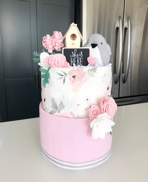 pink cake for baby girl