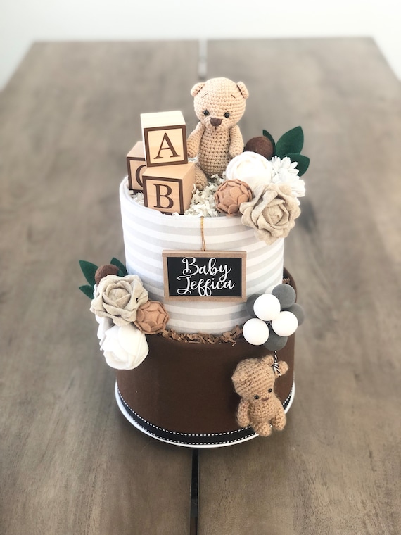LaVenty Décoration De Gâteau Ours Brun Et Beige à Boules - Style Boho Bears Pour Anniversaire Et Babyshower