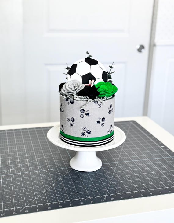 Soccer Themed Mini Diaper Cake Baby Shower Gift Centerpiece