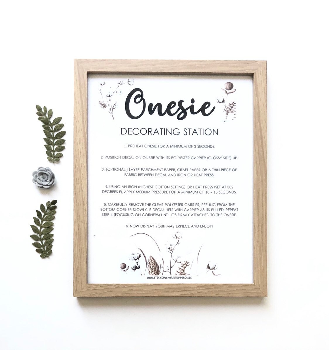 Printable Onesie Decorating Station Sign With Green Wreath Instant ...