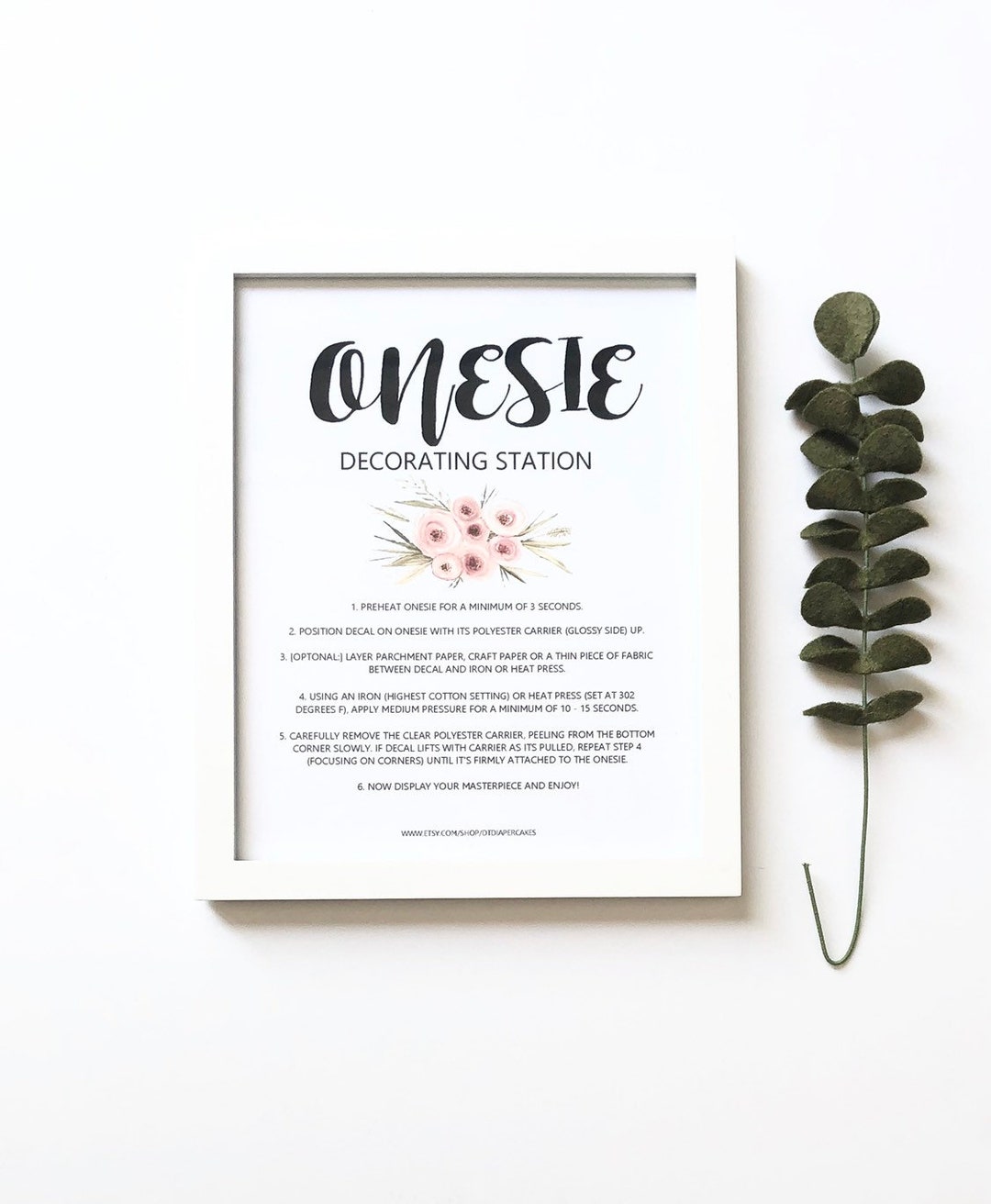Floral Onesie Decorating Station Sign for Baby Shower Birthday - Etsy