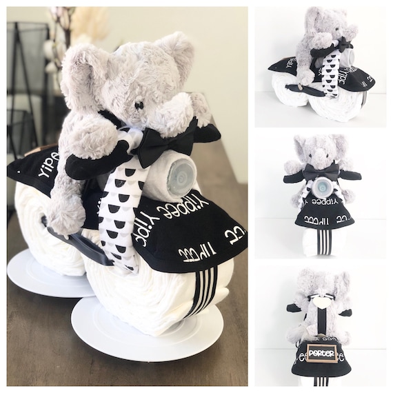 Motorcycle diaper cake for boy sales
