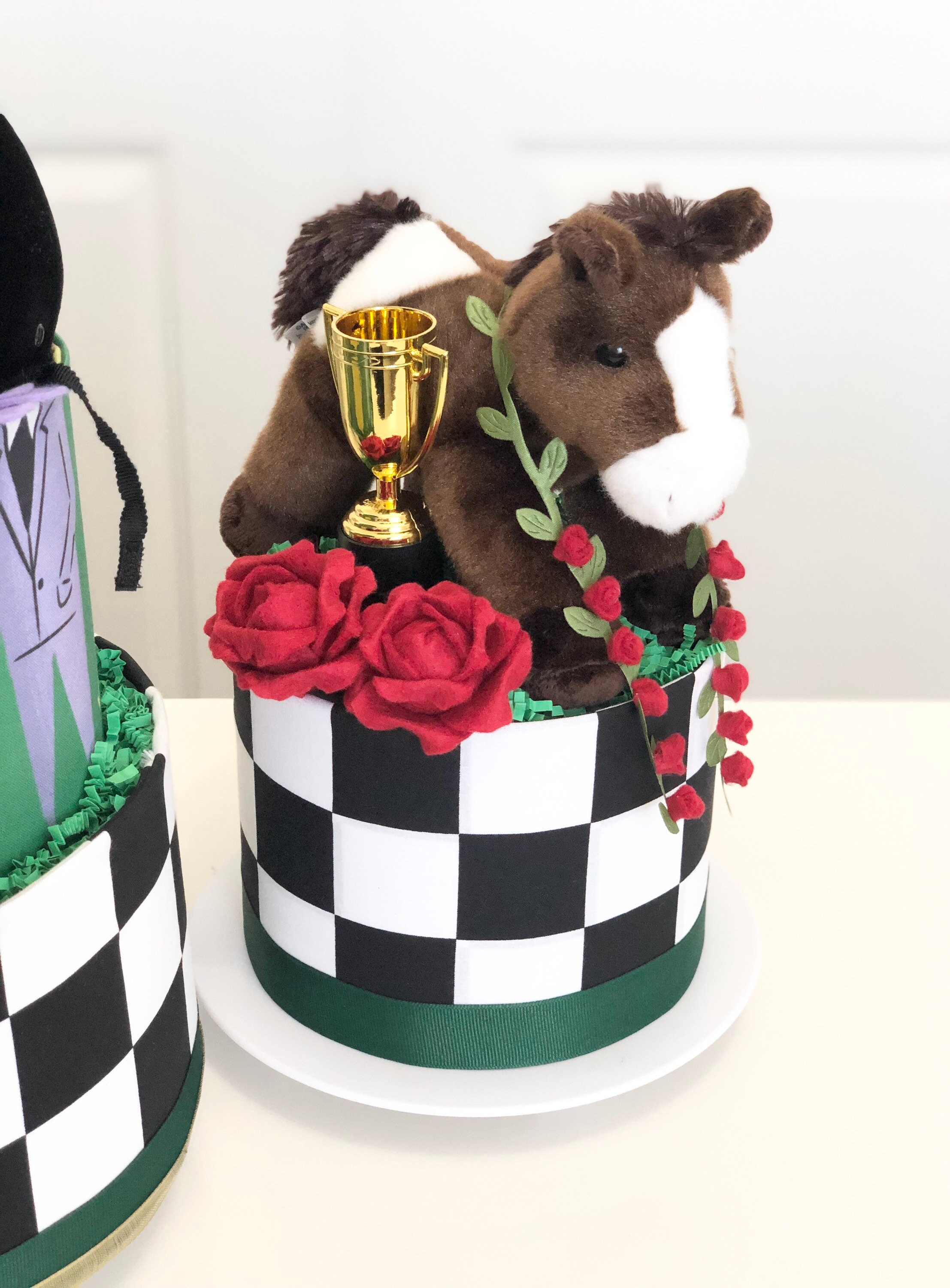 Gyufise 1 Pz Derby Horse Cake Topper Glitter Corse Di Cavalli