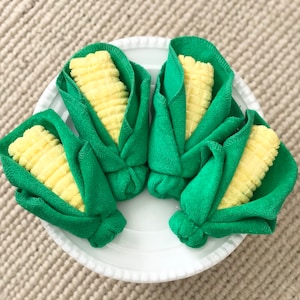 Corn Washcloth Veggie Vegetable Cake Topper, Baby Shower, Baby Sprinkle and Gender Reveal Gift