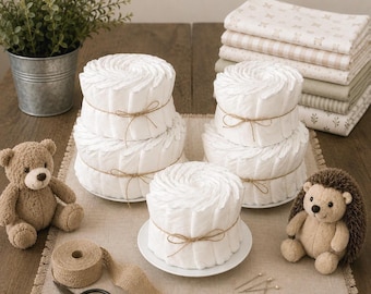 DIY Diaper Cake (Choose Your Size), Decorate Your Own Baby Shower Centerpiece