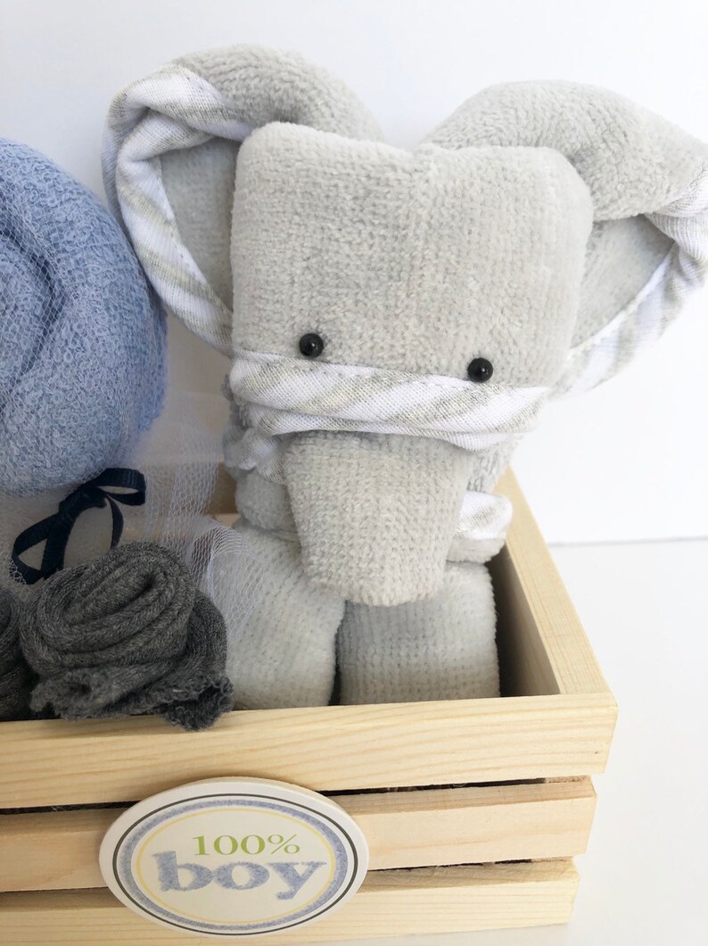 Elephant Lollipop Washcloth Pregnancy Announcement Baby Shower Etsy