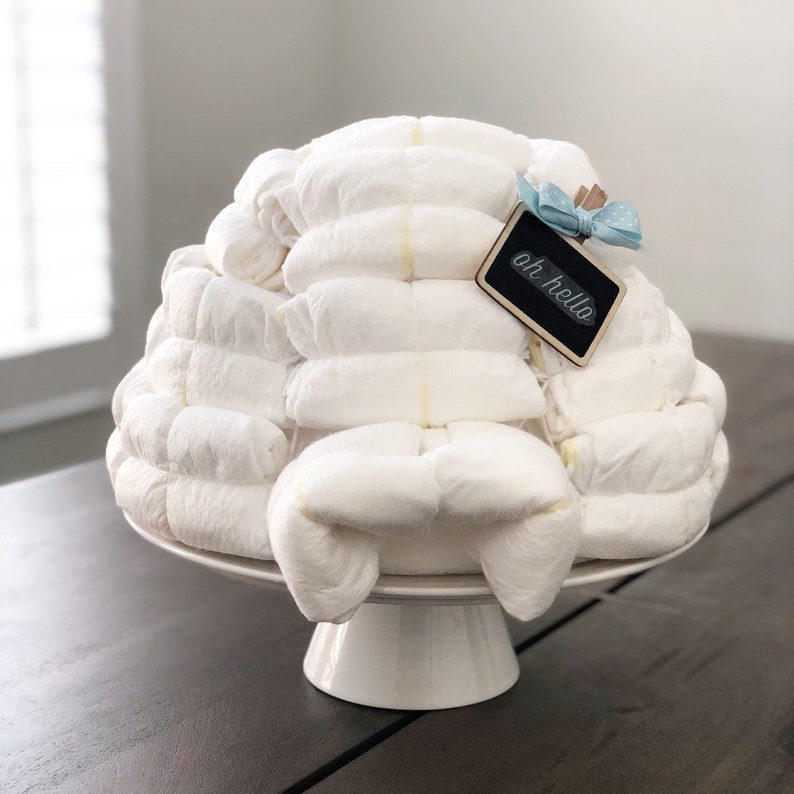 Gender Neutral Igloo Beehive Diaper Cake Baby Shower Birthday Gender