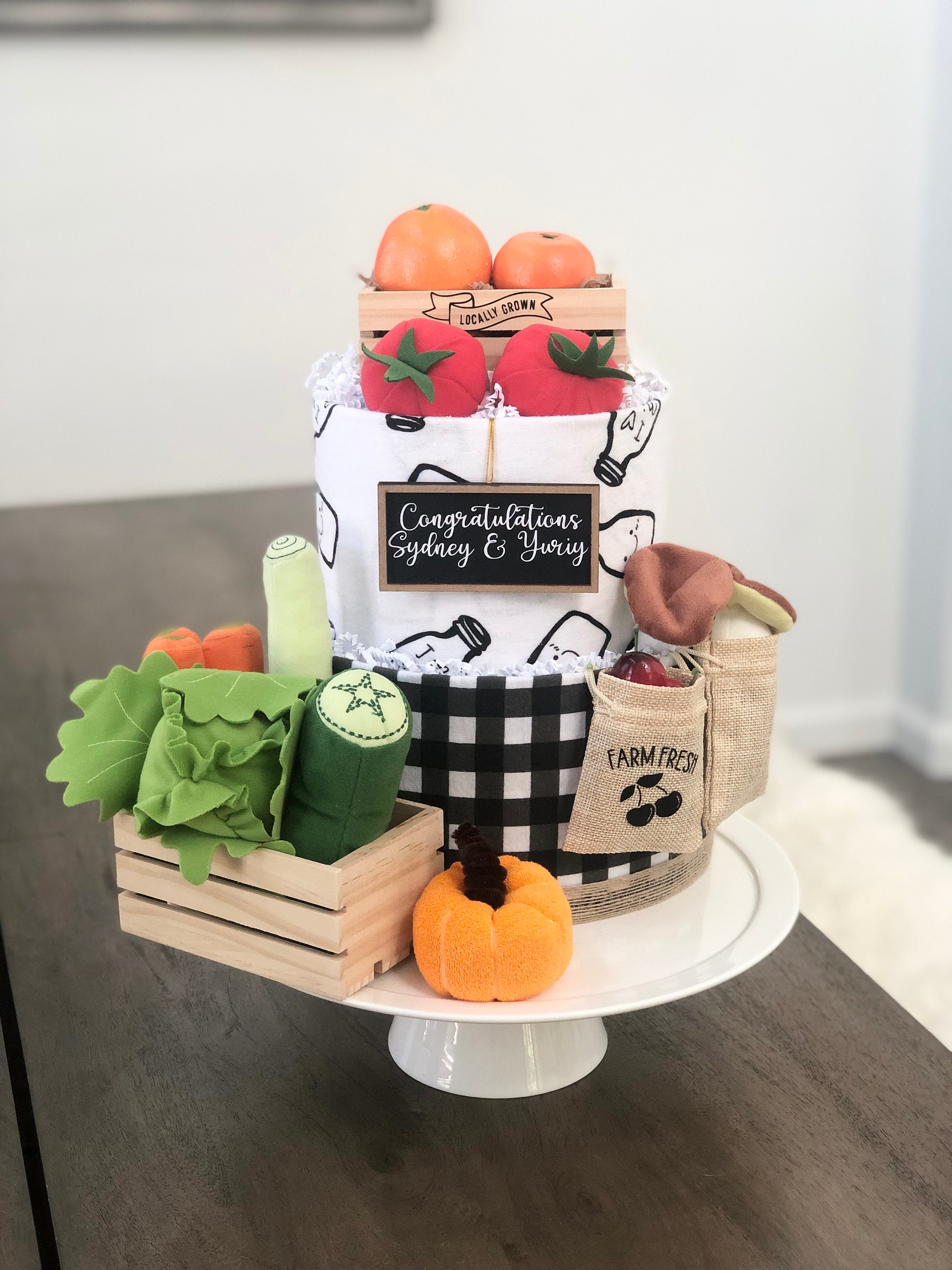 Locally Grown Baby Shower Decorations - Farmer's Market Theme Banner & Balloons