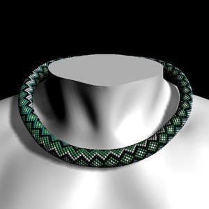 Collana o braccialetto con motivo a corda all&#39;uncinetto &quot;Piquancy&quot;, modello per collana di perline, modello a corda all&#39;uncinetto, modello a download istantaneo - PDF