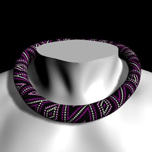 Bead Crochet Pattern &quot;Miss Sophistication&quot;, PDF, DIY, Seed Bead Crocheting, Geometric Beaded Necklace Pattern, Crochet Rope Pattern