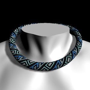 Bead crochet pattern for beading necklace &quot;Afina&quot;, Bead Necklace Pattern, Crochet Rope Pattern, Instant Download, PDF tutorial, Pattern Only